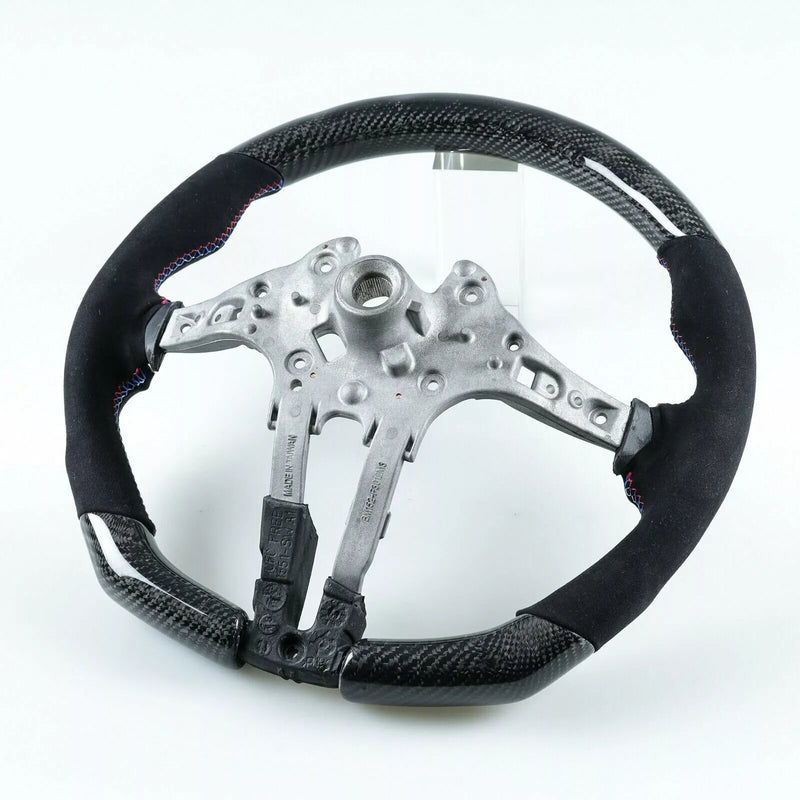 BMW F80 M3 / F82 M4 (2014-2023) - Carbon Suede, 3 Colors Steering Wheel Cover