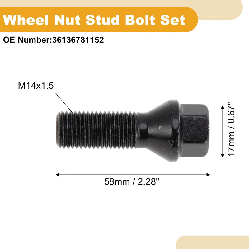 BMW 745i / 745Li (2002 - 2005) 5 Pcs Wheel Lug Stud M14x1.5