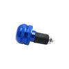 2 x 17mm Handlebar Dia Aluminum Alloy Motorcycle Grips End Cap Blue