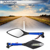 M8/M10 Rear View Mirror Handlebar Mirrors Blue Aluminum Alloy 1 Set