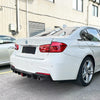 BMW 3 Series F30 M Sport Rear Bumper Diffuser Lip w/ Lights (2013-2019)