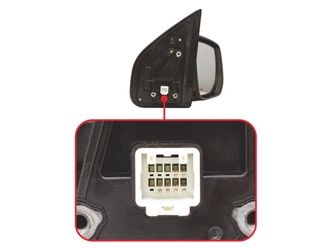 Isuzu Dmax RH LED Side View Mirror Unpainted (2012-2014)