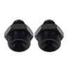 Universal 2 x Black Aluminum AN6 Flare to 8AN ORB Male Fitting Adapter