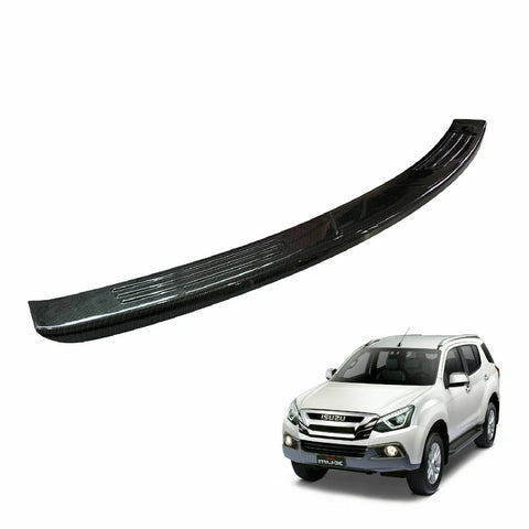 Isuzu MUX Carbon Fiber Black Rear Bumper Step Scuff Plate (2017-2020)