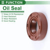 Make Model Oil Seal 10x18x5mm Brown Fluorine Rubber 5 Pcs