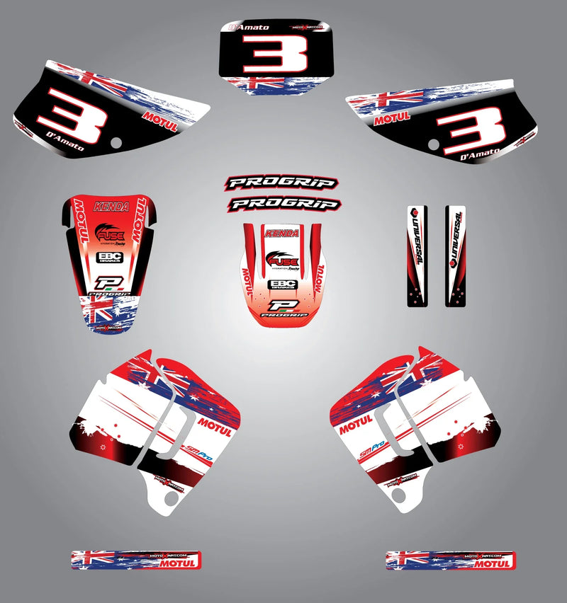 Honda XR 200 R Custom Graphic Kit - Aussie Pride (1994-2003)