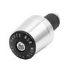 Motorcycle 2 x Handlebar End Cap Silver Tone Aluminium