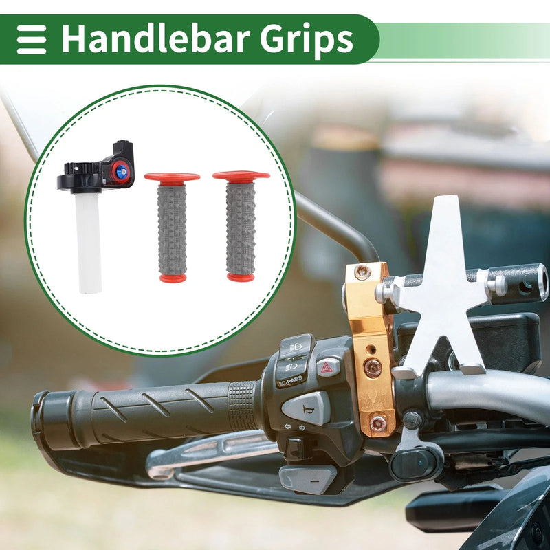 Motorcycle Hand Grips / 7/8 22mm / Handlebar Rubber Red