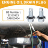 Buick Oil Drain Plug Pan Thread Repair Metal Silver Tone 2 x