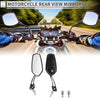 Motorcycle M8/M10 1 Set Rear View Mirror Carbon Fiber Pattern Black
