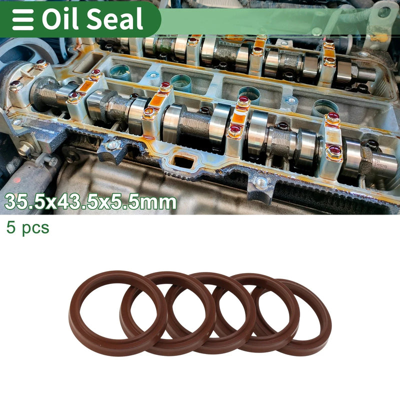 Make Model Oil Seal / 35.5x43.5x5.5mm / Seal Ring FKM Rubber 5 Pcs