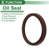 Rotary Shaft Seal FKM Rubber Oil Seal 50x58x5.5mm Brown 5 Pcs