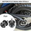 Motorcycle Aluminum Alloy Titanium Tone 1 Pair Swingarm Spools