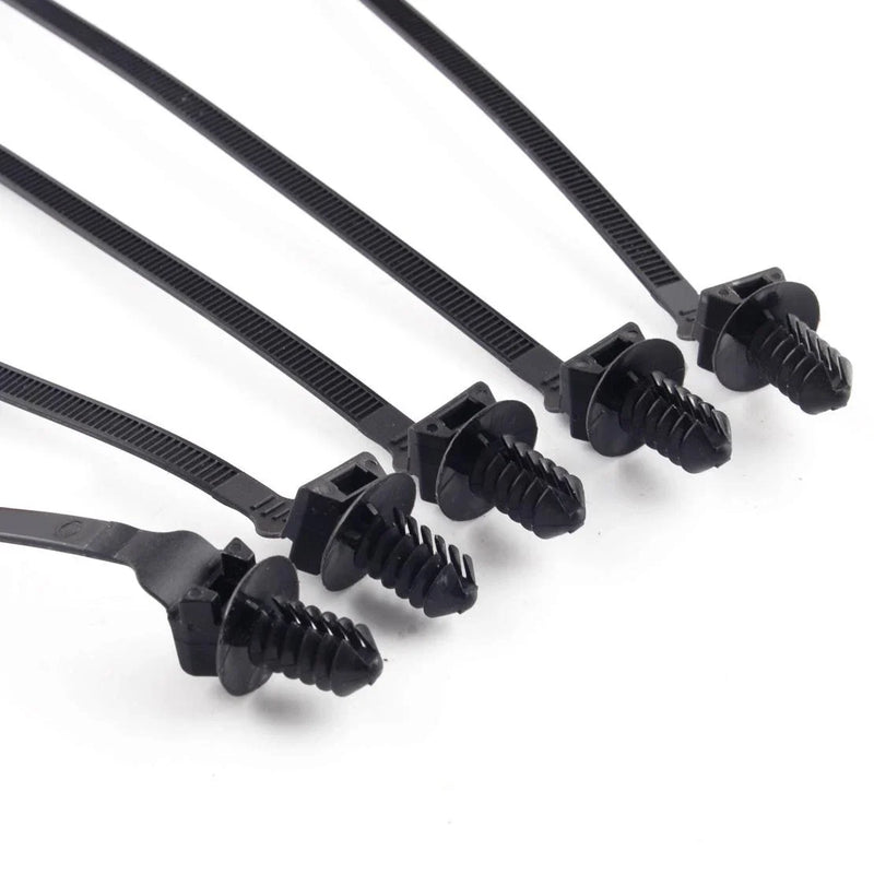 Various Makes & Models 50pcs Push Clips Zip Straps Cable Fasteners