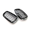BMW X5 E70, X6 E71 Black & Chrome Front Bumper Kidney Grille (2007-2013)