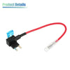 Universal Car Fuse Tap 12V with 15A Mini ATM Blade Type Fuse (N/A)