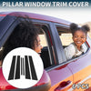 Honda Accord (2008-2012) Black 6 Pcs Door Pillar Window Trim