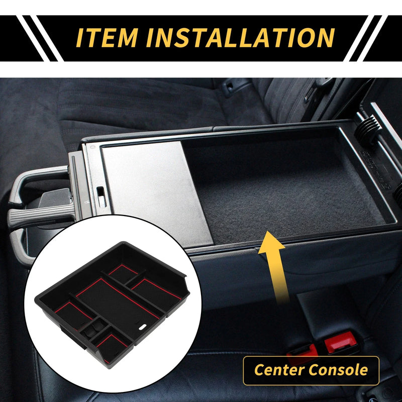 Chevy Silverado GMC Sierra Red Full Center Console Organizer Insert Tray