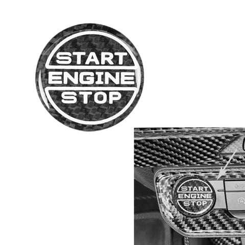 Ford Mustang (2024-2025) Black Carbon Fiber 1x Start Stop Button Cover