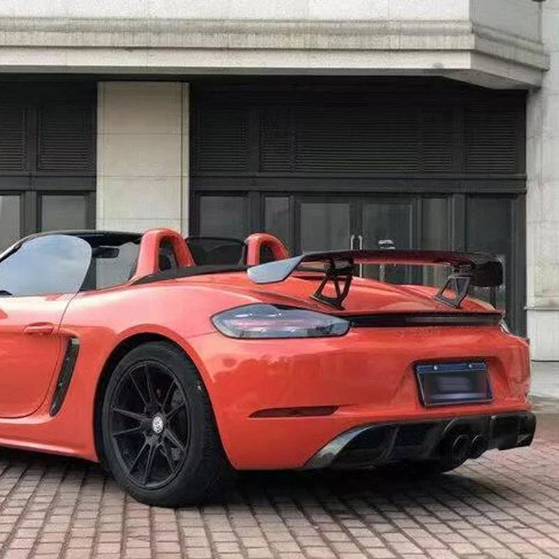 Porsche 718 Cayman GT4 2019-2023 Carbon Fiber Rear Trunk Spoiler Wing