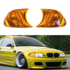 BMW E46 3-Series Front Turn Signal Lights with Yellow Lens (2000-2001)