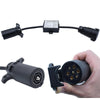 USA to EU 7-Way Blade to 7-Pin Round Trailer Light Converter