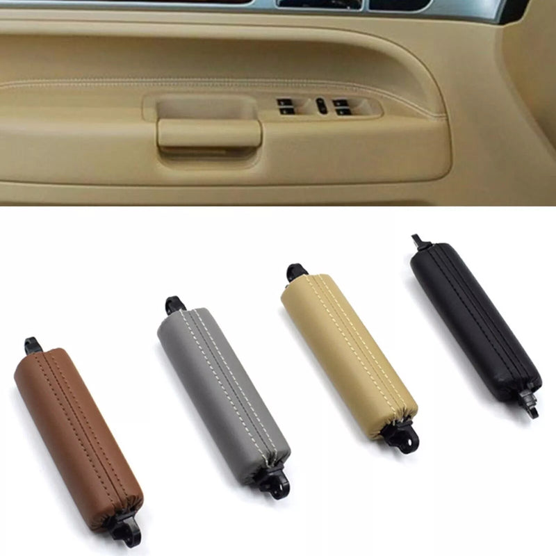 VW Touareg Beige Leather Inner Door Pull Handle (2003-2010)