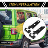 Jeep Wrangler JL Gladiator Black 1 x Set Tailgate Hing Cover Trim