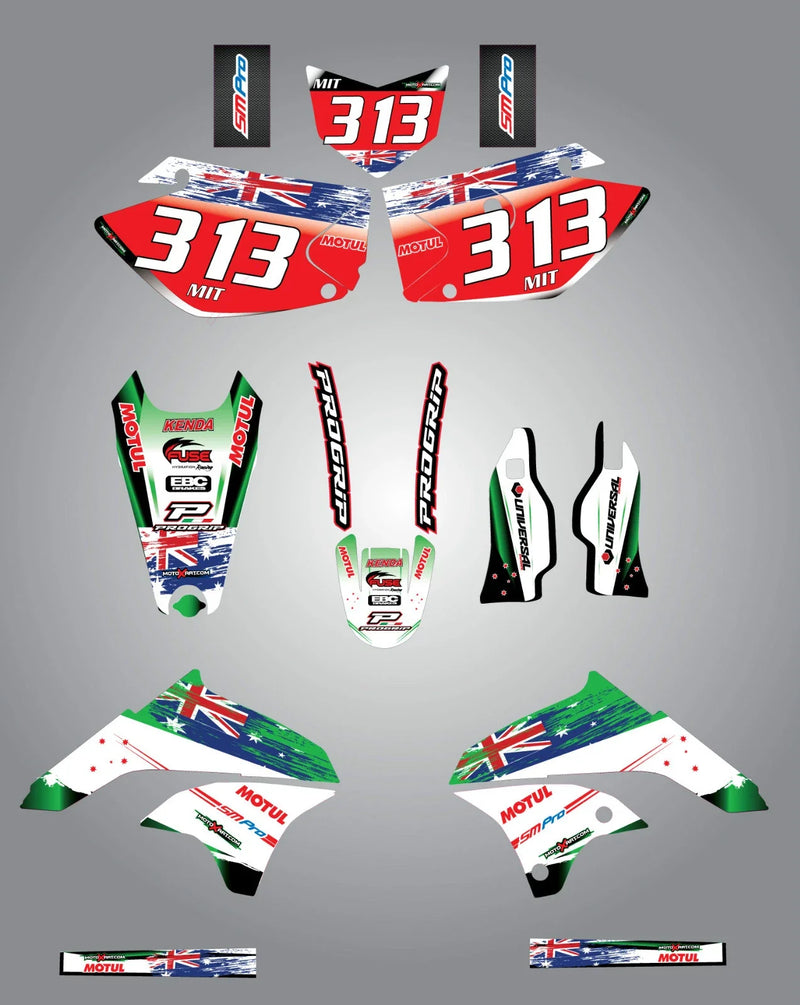 Kawasaki KLX 450 Custom Graphic Kit - AUSSIE PRIDE (2008-2012)