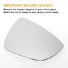 Ford Focus Right Side White Heated Mirror Glass w/ Back Convex (2018-2023)
