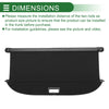 CHEVROLET Menlo (2020-2023) Gloss Black Car Trunk Retractable Cargo Cover