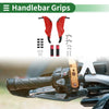 Motorcycle Handle Bar Throttle Diamond Pattern Hand Grips Cover Kit