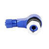 Motorcycle Scooter 2 x Aluminium Angled Tubeless Tire Valve Stem Blue