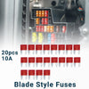 Car 10A Mini Blade Fuses 20 x Short Circuit Protection (Various Years)