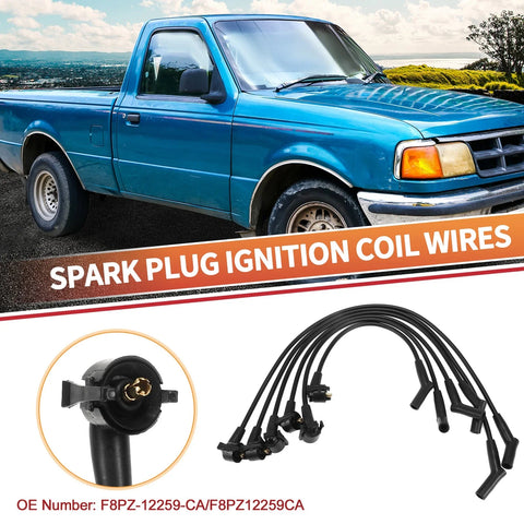 Ford Ranger 6 Pcs Spark Plug Wire Ignition Coil Cable (2001-2011)