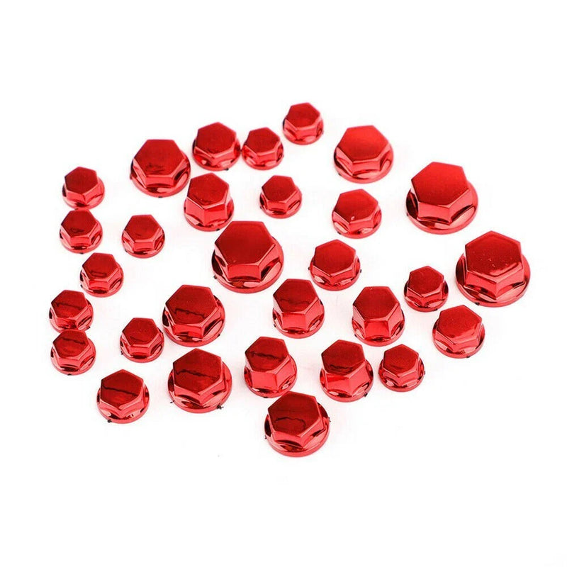 Motorcycle Moped Scooter 30X SET Hex Socket Bolt Screw Nut Head Cover Cap