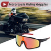 Motorcycle 1 Set Motorcycle Riding Goggles Red Lens Black Red Frame