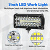 120W LED 7 Inch Work Light with Mounting Bracket IP68 12–24V