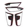 Nissan Navara UTE Matte Black Red Headlight Taillight Covers (2021-2024)
