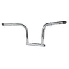 Harley Dyna FXDB, Fat Bob FXDF 12" Chrome Rise Handlebar (2006-2017)