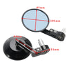 Harley 2 x Round Blue Glass Motorcycle Rearview Handlebar End Mirror (2014-2023)