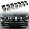 Jeep Cherokee 7 x pcs Chrome Honeycomb Mesh Grill Inserts Cover (2014-2018)