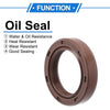 Oil Seal Rotary Shaft Seal FKM Rubber 24x35x7mm Brown 2 pcs