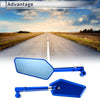 M8/M10 Motorcycle Rear View Mirror Handlebar Mirror Blue Aluminum Alloy 1 Set