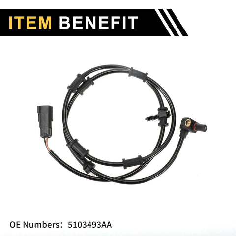Dodge Ram 3500 ABS Wheel Speed Sensor 2x Front Left/Right (2003-2005)