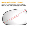 TOYOTA IQ Left Side White Mirror Glass w/ Back Heated (2009–2016)