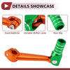 Bosuer M5 Orange Green Silver Tone Folding Motorcycle Gear Shifter Lever