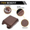 Ford F-150 Microfiber Leather Carbon Fiber Brown Armrest Cover (2004-2023)