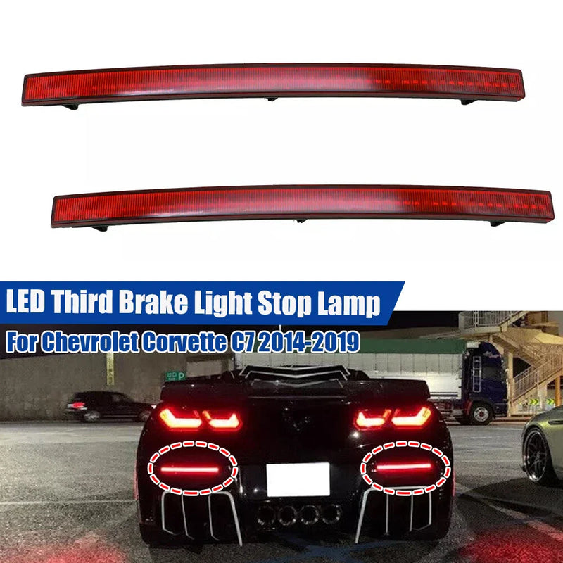 Chevrolet Corvette Red Lens Rear Bumper Reflector Brake Light (2014–2019)