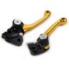 Kawasaki KX450F Gold Aluminum Pivot Dirt Clutch Brake Levers (2006-2012)